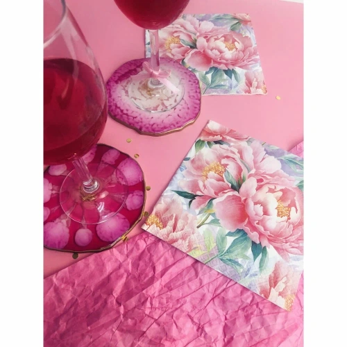 PERO Deluxe салфетки столовые розовый туман 3сл 33*33см 20шт